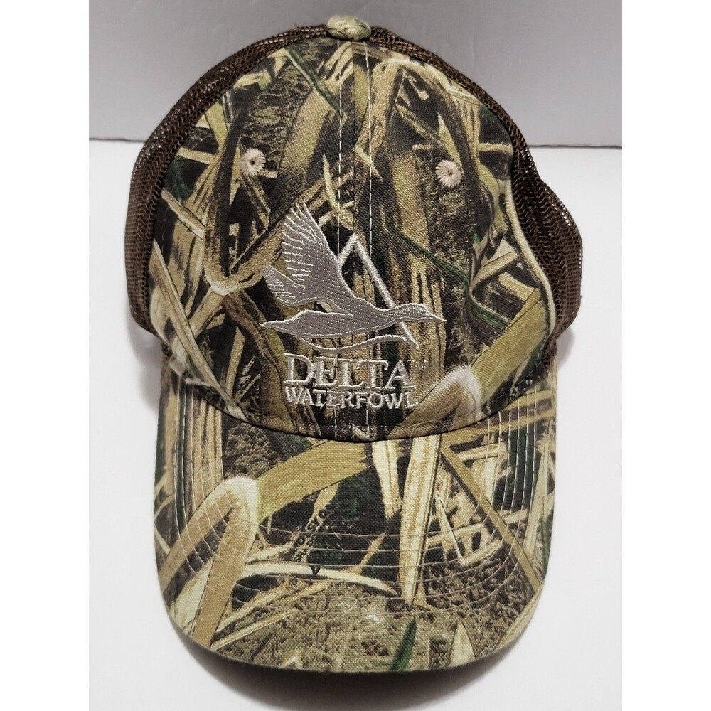 Delta Waterfowl Hat Cap Camouflage Camo Mesh Back Trucker Adjustable Duck Huntin